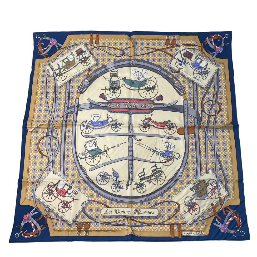 Hermes Scarf History of Carriages Carre 70 Silk — view 2