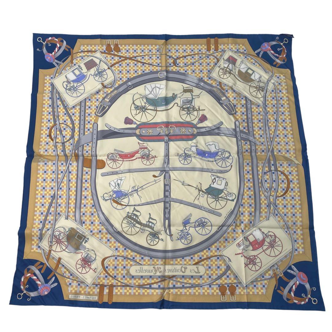 Hermes Scarf History of Carriages Carre 70 Silk — view 3