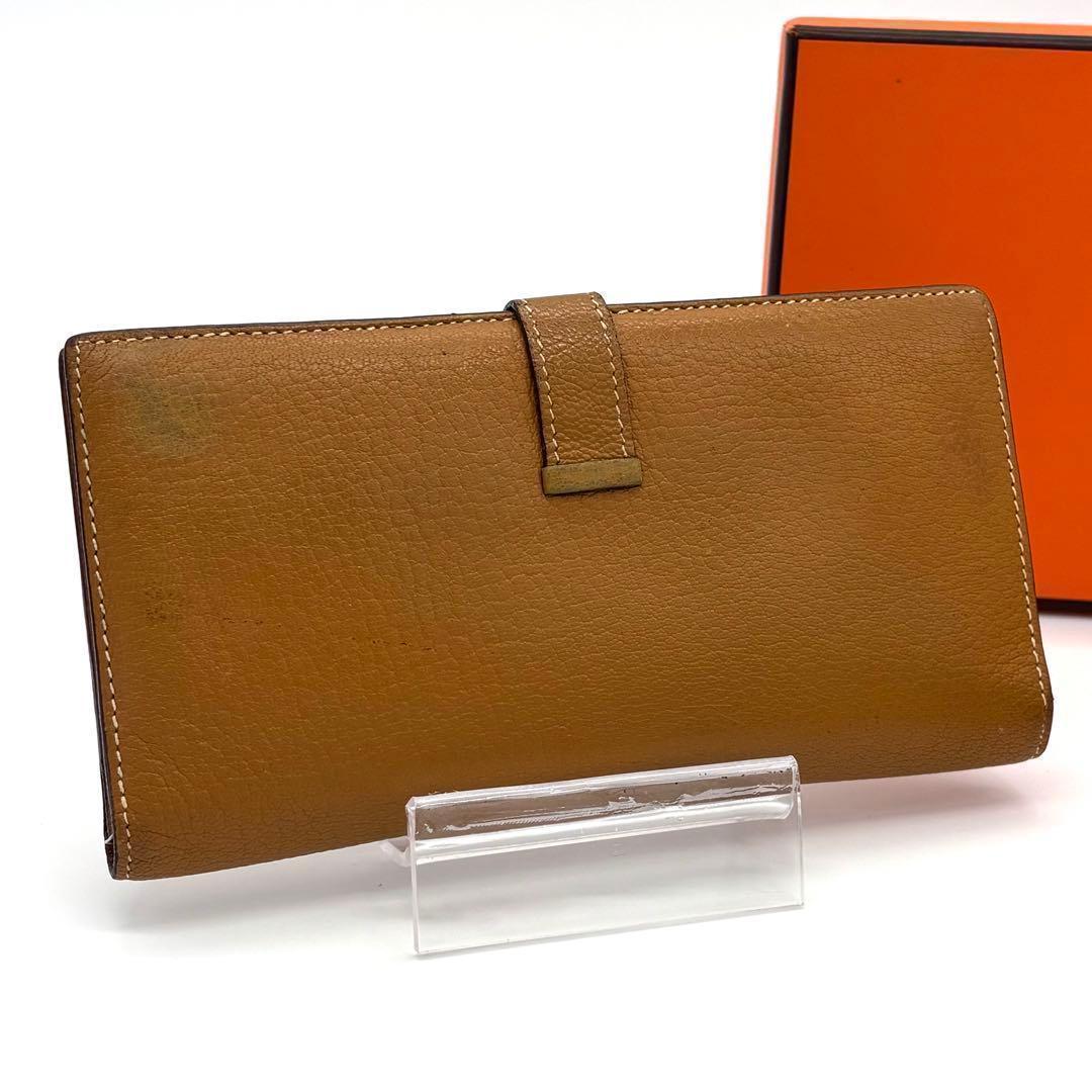 Hermes Bearn Soufflet Classic Wallet Bifold Silver — view 2