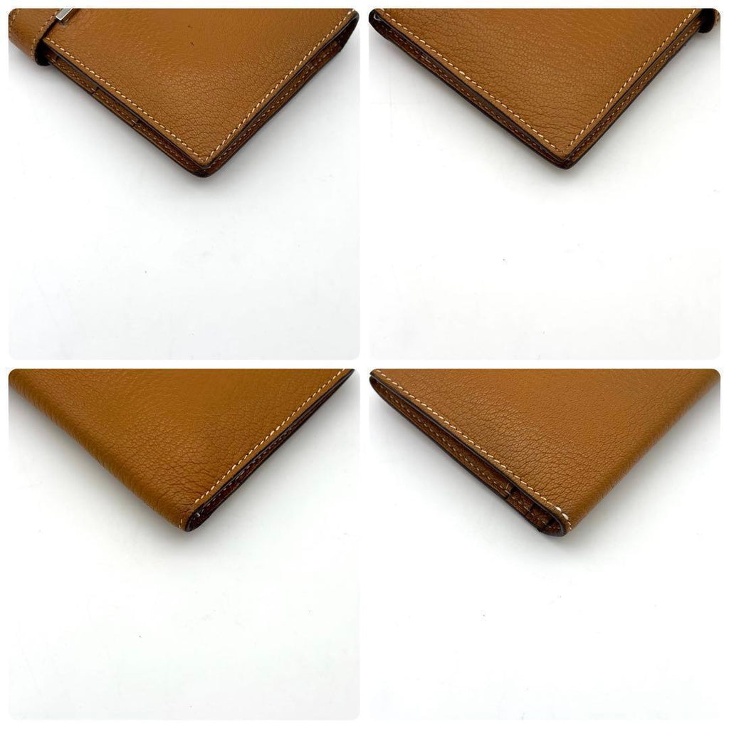 Hermes Bearn Soufflet Classic Wallet Bifold Silver — view 7