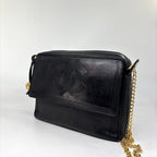 Chanel Lambskin CC Logo Shoulder Bag Black — view 2