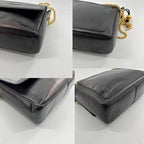 Chanel Lambskin CC Logo Shoulder Bag Black — view 8