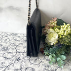 Chanel Chain Wallet Camellia Black Shoulder — view 5