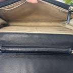 Chanel Chain Wallet Camellia Black Shoulder — view 9