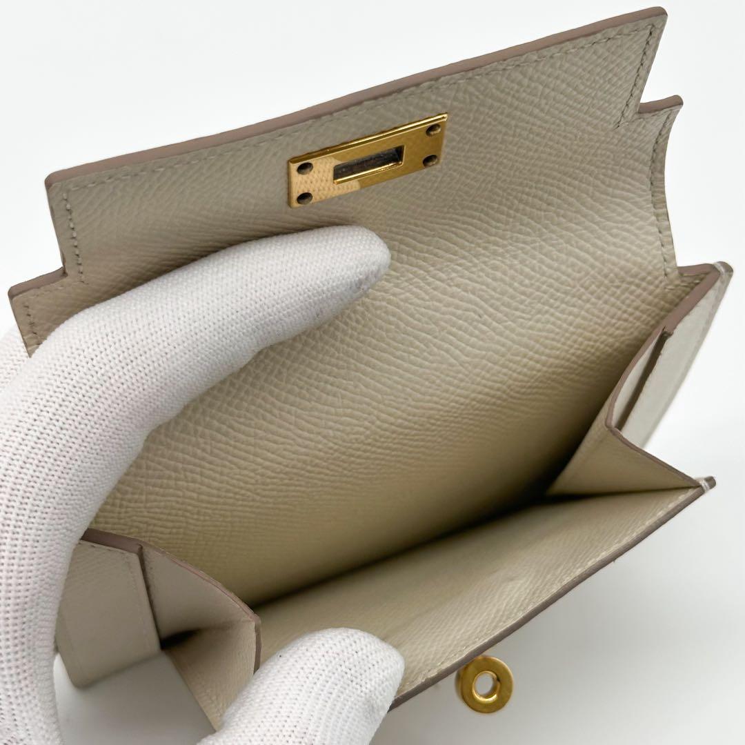 Hermes Kelly Pocket Compact Veau Epsom Mini Wallet — view 9