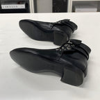 Hermes Leather Studded Belt Short Boots Black — view 7