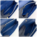 Louis Vuitton Monogram Jacquard Denim Portefeuille Sarah Blue Wallet — view 5
