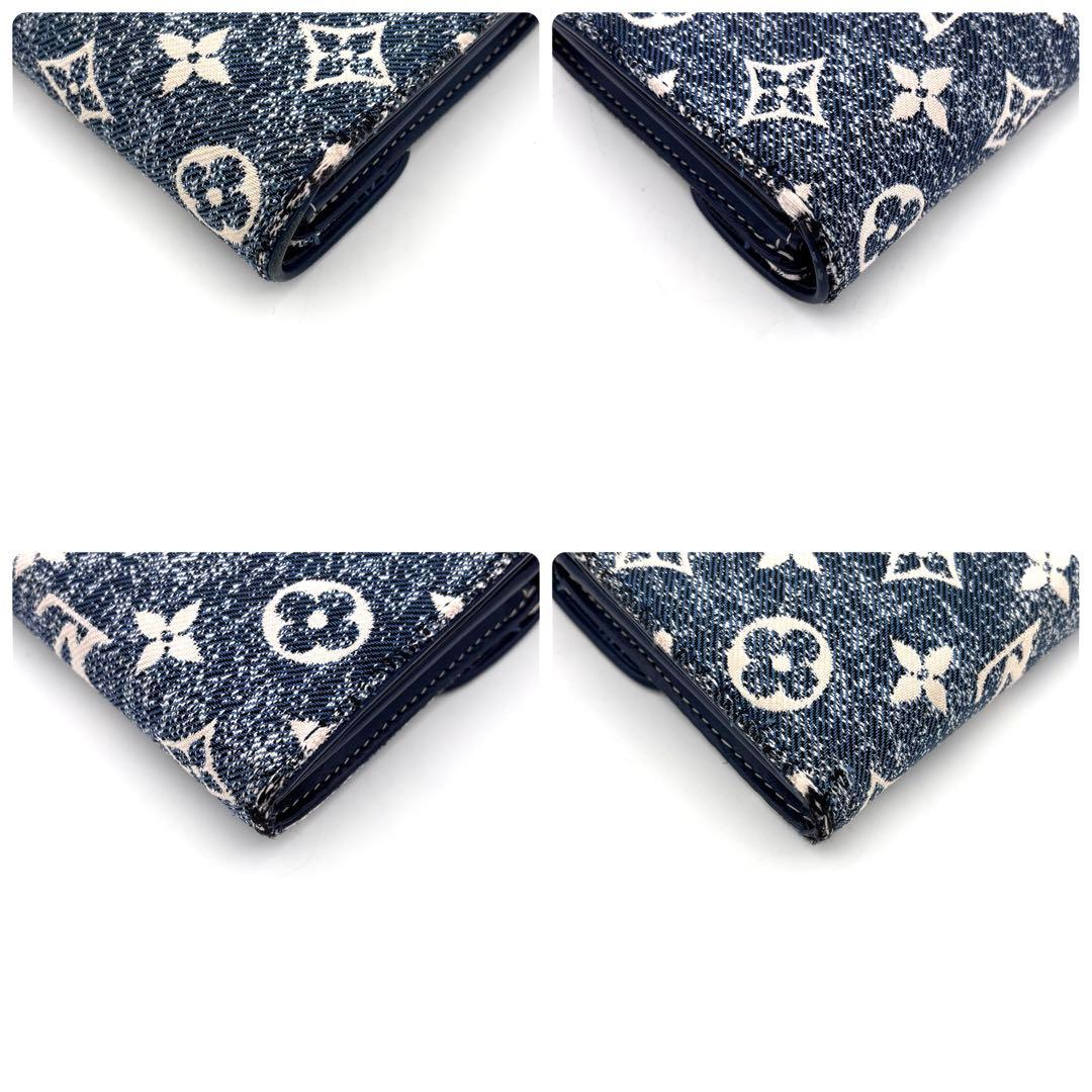 Louis Vuitton Monogram Jacquard Denim Portefeuille Sarah Blue Wallet — view 7