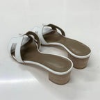 Hermes Oasis Leather Sandals White — view 4