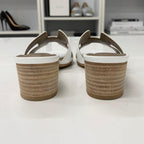 Hermes Oasis Leather Sandals White — view 5