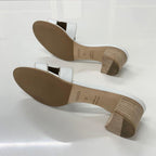 Hermes Oasis Leather Sandals White — view 6