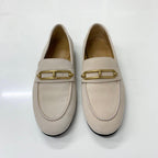 Hermes Colette Suede Roulis Buckle Moccasins Loafers Pink Beige — view 2