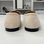 Hermes Colette Suede Roulis Buckle Moccasins Loafers Pink Beige — view 5