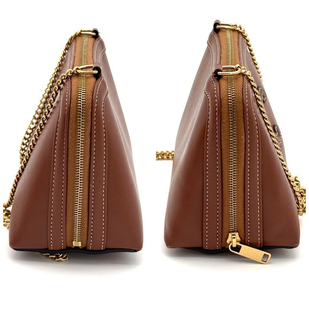 Celine Chain Shoulder Bag Clutch Cuir Leather — view 6