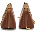 Celine Chain Shoulder Bag Clutch Cuir Leather — view 6