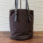 Louis Vuitton Monogram Mini Lin Bucket PM Shoulder Bag — view 3