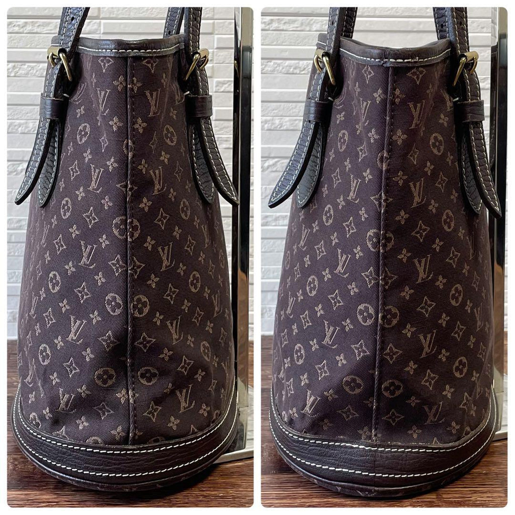 Louis Vuitton Monogram Mini Lin Bucket PM Shoulder Bag — view 4