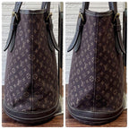 Louis Vuitton Monogram Mini Lin Bucket PM Shoulder Bag — view 4