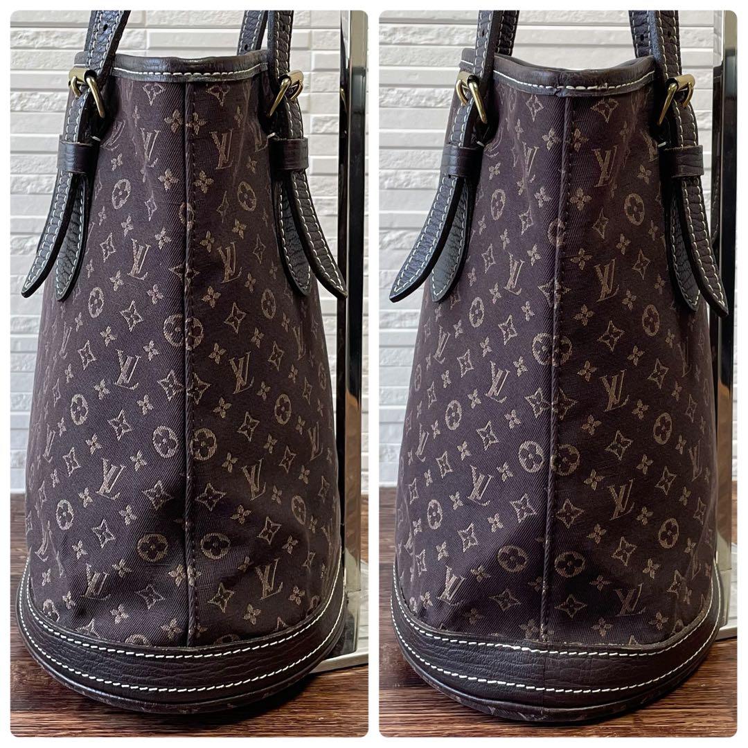 Louis Vuitton Monogram Mini Lin Bucket PM Shoulder Bag — view 4