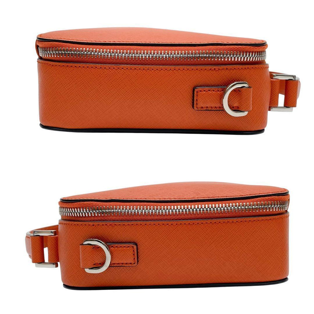 Prada Saffiano Leather Triangle Plate Logo Brick Shoulder — view 3