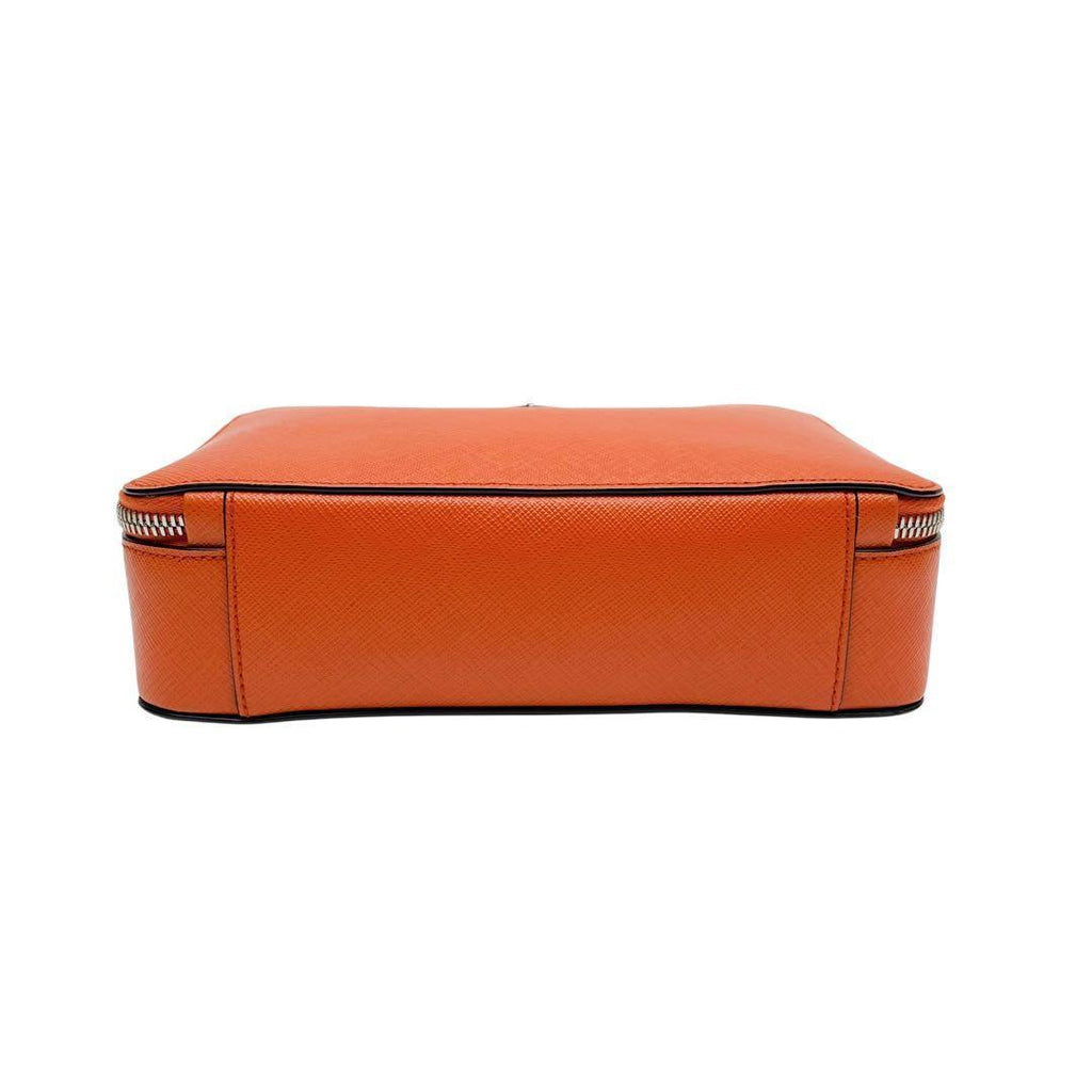 Prada Saffiano Leather Triangle Plate Logo Brick Shoulder — view 4