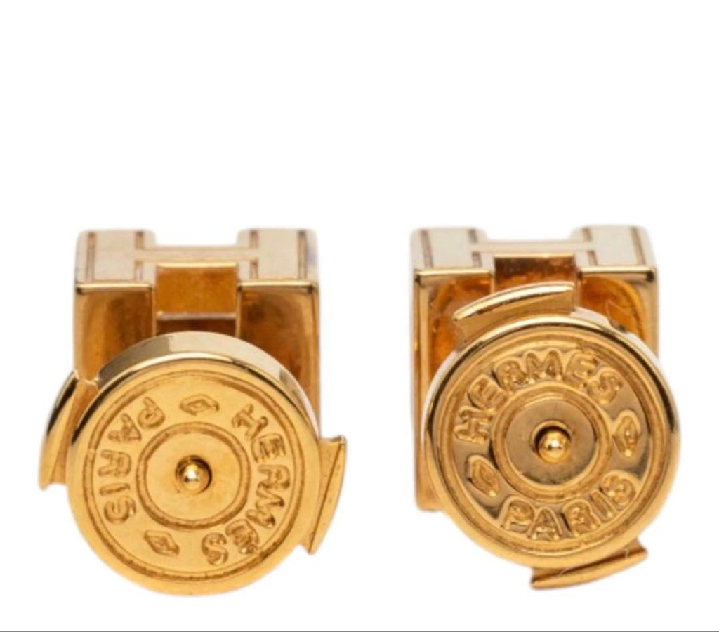 Hermes Garage Ash Cube Stud Earrings — view 2