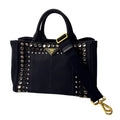 Prada Canapa Bijou Studded 2-Way Tote