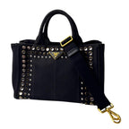 Prada Canapa Bijou Studded 2-Way Tote