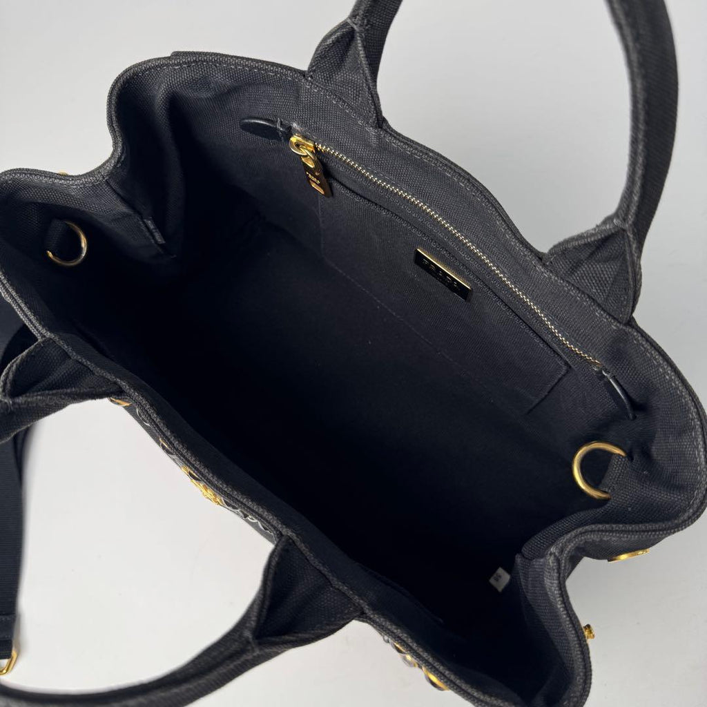 Prada Canapa Bijou Studded 2-Way Tote — view 7