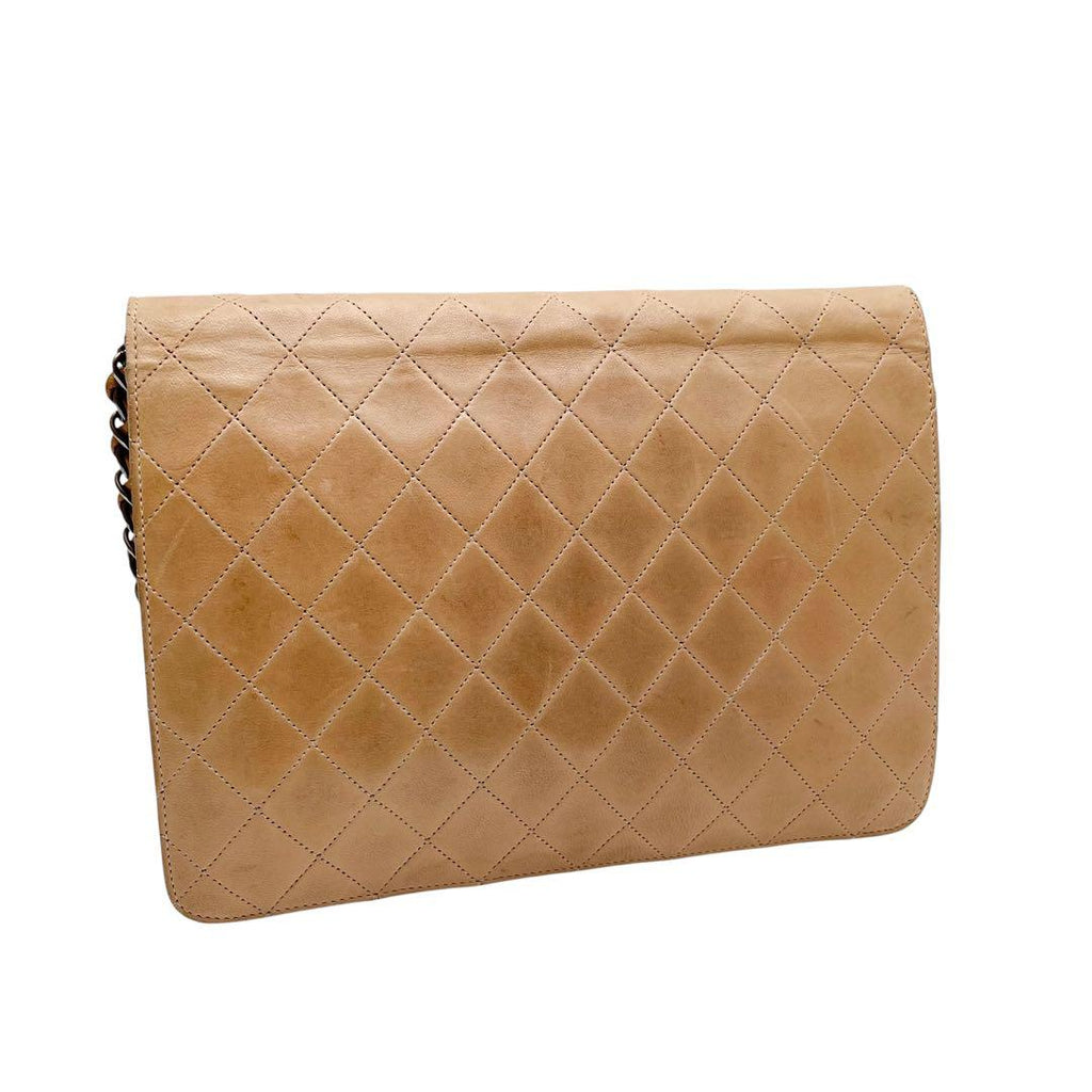 Chanel Lambskin Quilted Chain Shoulder Bag CC Logo — view 2