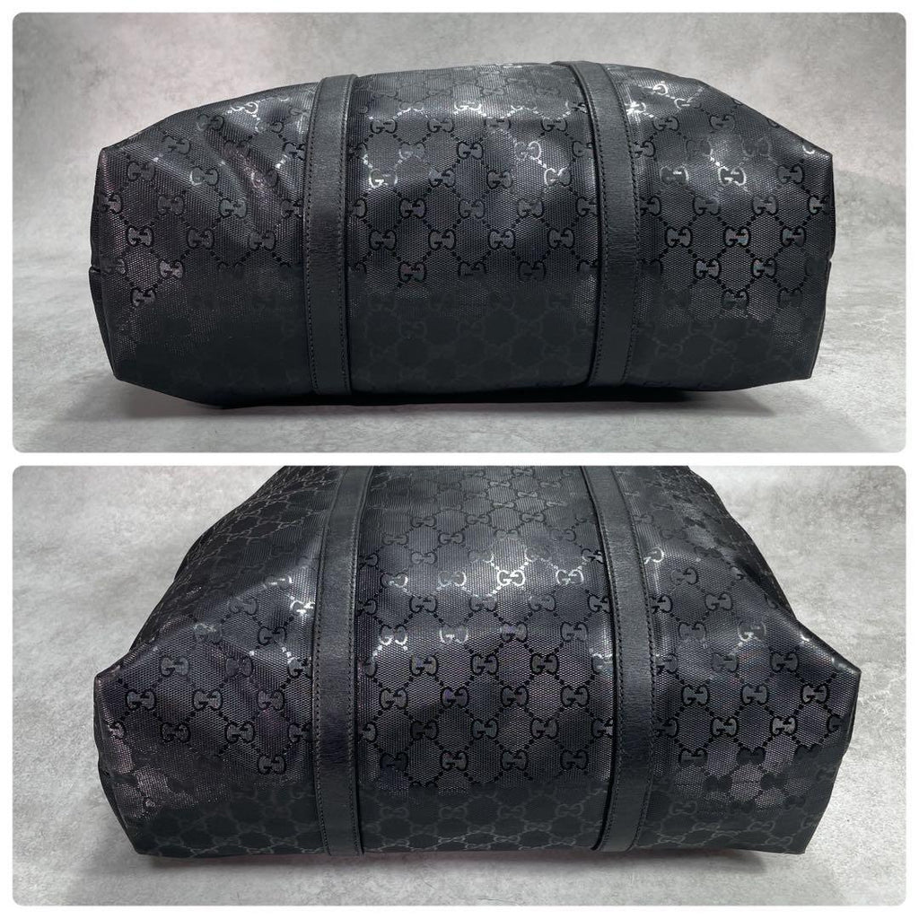Gucci GG Tote Bag Imprime Black Leather Logo — view 8