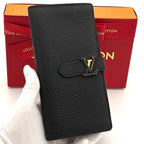 Louis Vuitton Wallet LV Vertical Black Beige
