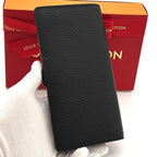Louis Vuitton Wallet LV Vertical Black Beige — view 2