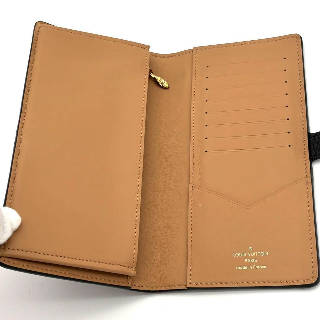 Louis Vuitton Wallet LV Vertical Black Beige — view 3