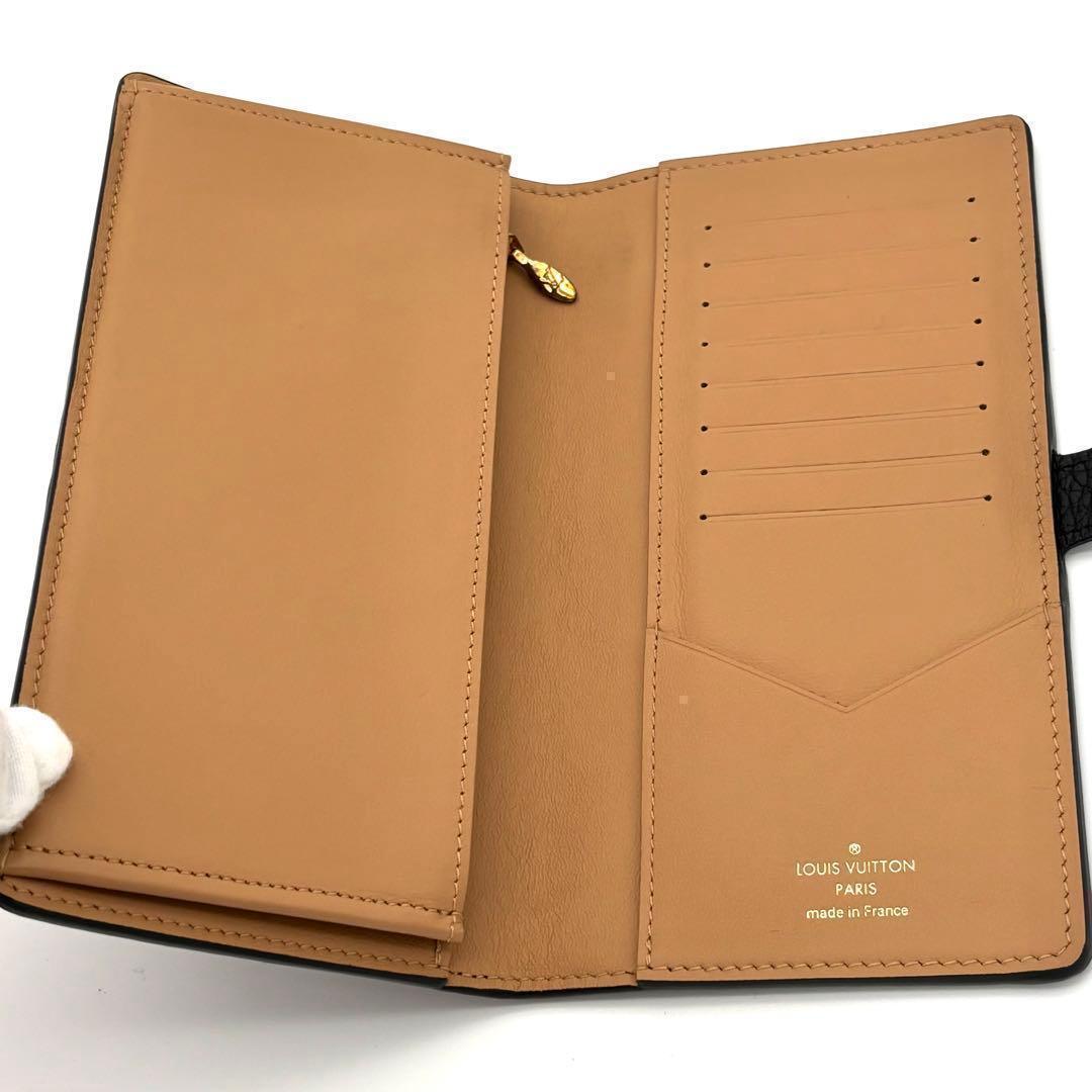 Louis Vuitton Wallet LV Vertical Black Beige — view 3