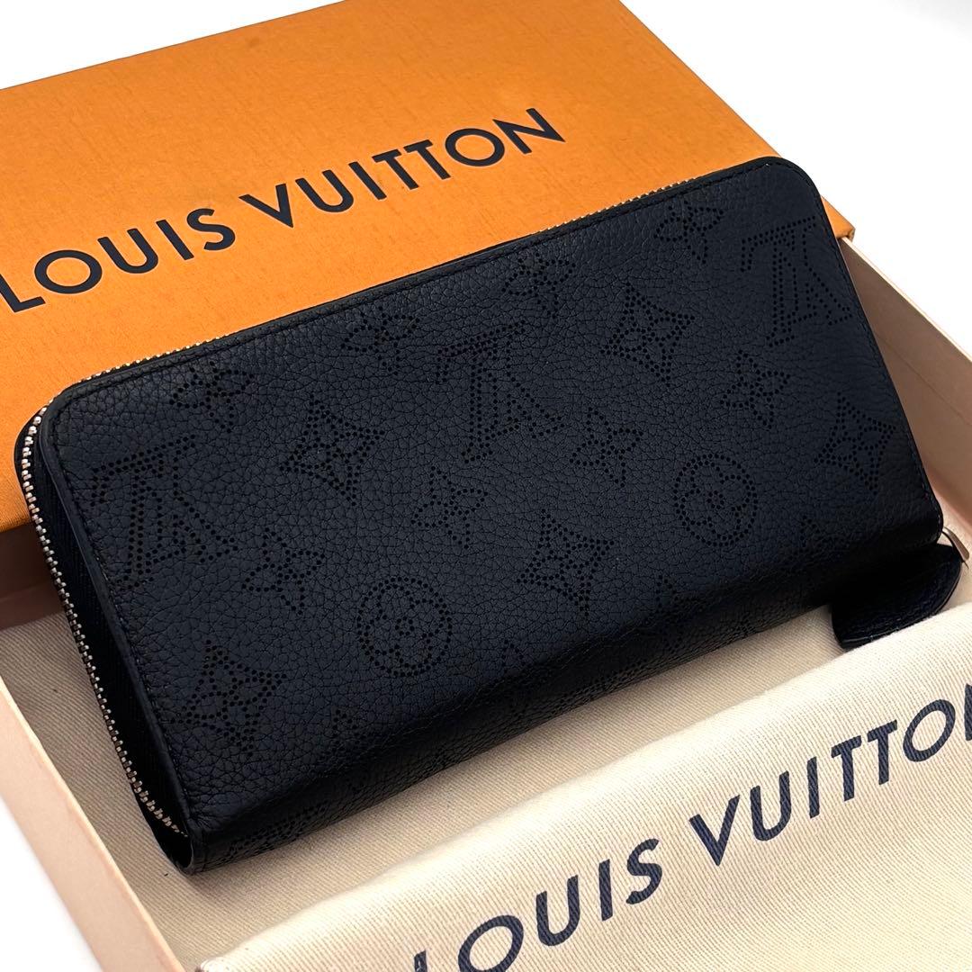 Louis Vuitton Monogram Mahina Zippy Wallet Noir Black — view 2