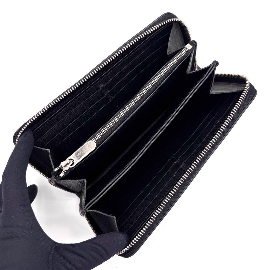 Louis Vuitton Monogram Mahina Zippy Wallet Noir Black — view 3