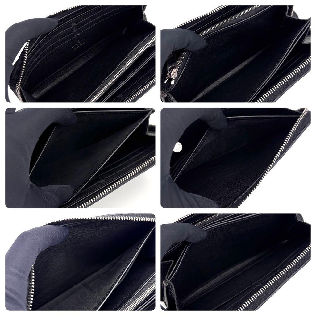 Louis Vuitton Monogram Mahina Zippy Wallet Noir Black — view 5