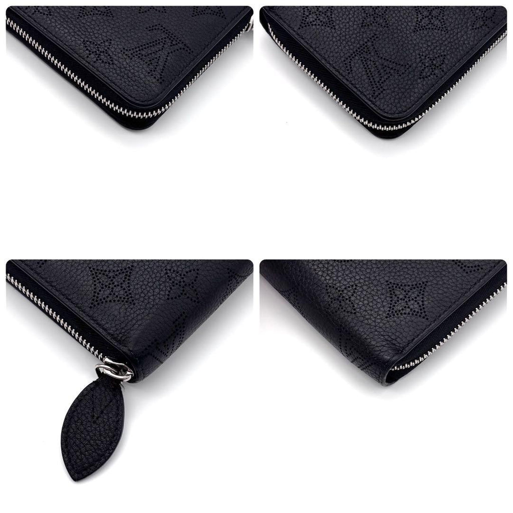 Louis Vuitton Monogram Mahina Zippy Wallet Noir Black — view 8