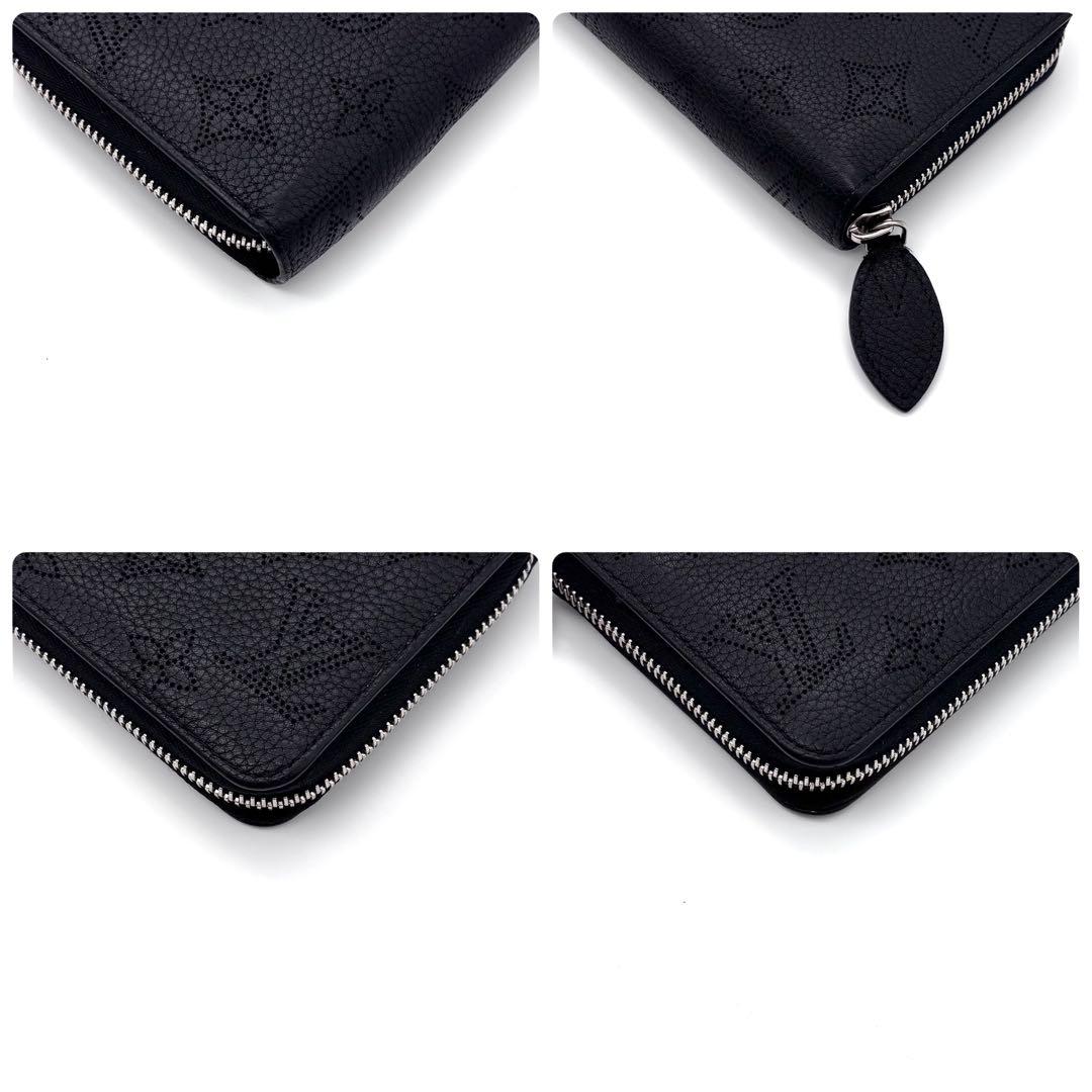 Louis Vuitton Monogram Mahina Zippy Wallet Noir Black — view 9