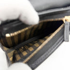 Fendi FF Bifold Wallet Black Leather Compact Pecan — view 8
