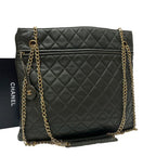 Chanel Quilted Lambskin Chain Shoulder Tote Bag