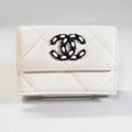 Chanel 19 Trifold Wallet Dizeneuf White