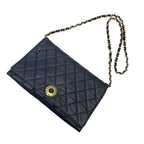 Chanel Quilted Lambskin Circle Logo Chain Shoulder — view 3