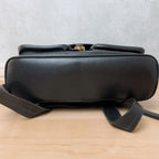 Gucci Vintage Bamboo Backpack Leather Turnlock Black — view 3
