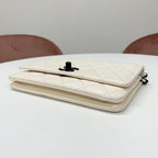 Chanel Lambskin Turnlock Shoulder Bag Chain Wallet — view 4