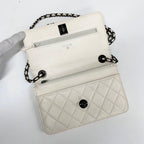 Chanel Lambskin Turnlock Shoulder Bag Chain Wallet — view 6