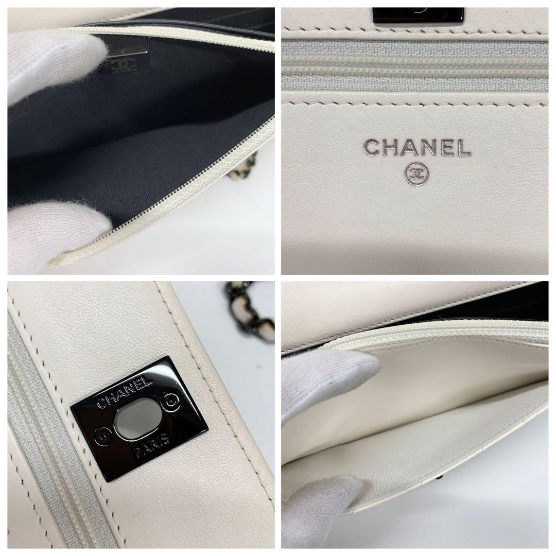 Chanel Lambskin Turnlock Shoulder Bag Chain Wallet — view 9