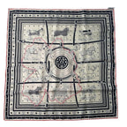 Hermes Carre 55 Horsewear Kyoto Marble Flower Silk — view 3