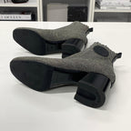 Hermes Vol Vert Knit Exlibris Short Boots Gray — view 7